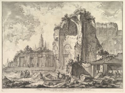 Venus og romaernes tempel kaldes fejlagtigt Temple of Sol og Luna Veduta degli..., ca. 1759. af Giovanni Battista Piranesi