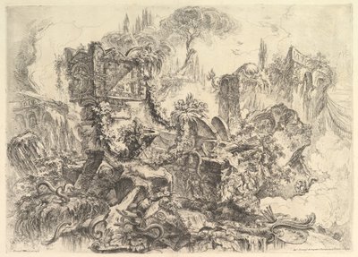Neros grav fra Grotteschi Grotesques, ca. 1748. af Giovanni Battista Piranesi