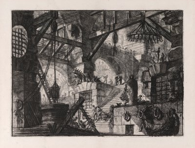 The Well, plade 13 fra Carceri d af Giovanni-Battista Piranesi