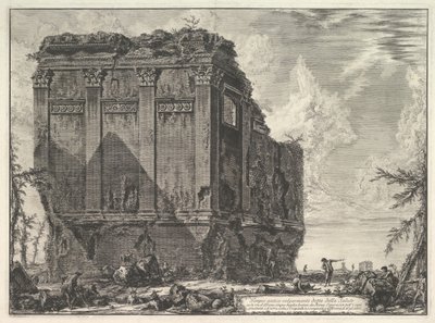 Det såkaldte Salus-tempel, på vejen til Albano Ancient tempel almindeligvis kendt som ..., ca. 1763. af Giovanni Battista Piranesi