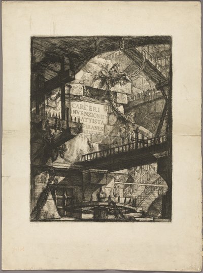 Titelside fra imaginære fængsler af Giovanni Battista Piranesi