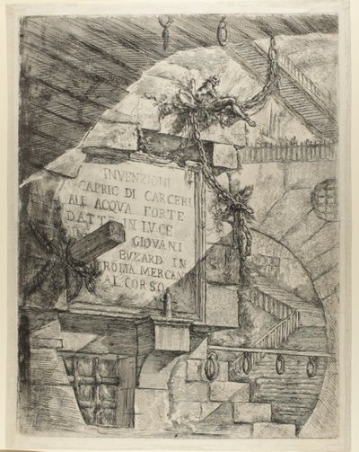 Titelside fra imaginære fængsler af Giovanni Battista Piranesi
