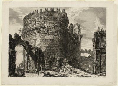 Caecilia Metellas grav, fra Views of Rome af Giovanni Battista Piranesi