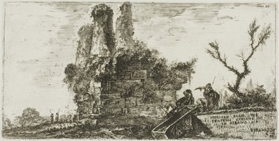 Graven af de tre Curiatii-brødre i Albano, plade 27 fra Some Views of Triumphal Arches og andre monumenter af Giovanni Battista Piranesi