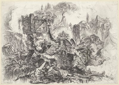 Grave af Nero Dekorative luner (tidligere serietitel) Grotesques (serietitel) af Giovanni Battista Piranesi