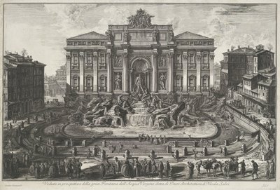 Trevifontein i Rom Perspektiv udsigt over den store Fontana dell