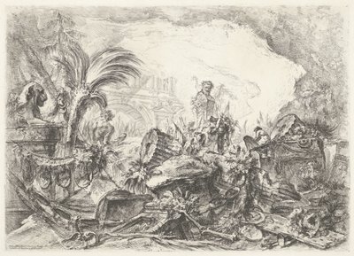 Triomfboog Dekorative luner (tidligere serietitel) Grotesques (serietitel) af Giovanni Battista Piranesi