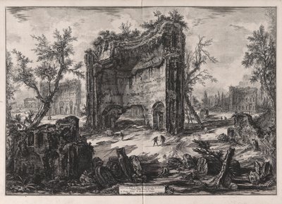 Udsigt over resterne af bygningerne på anden sal i Titus-badene, fra Vedute di Roma (Udsigt over Rom) af Giovanni Battista Piranesi