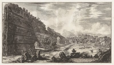 Udsigt over resterne af det prætoriske fort [poecilen] i Hadrian af Giovanni-Battista Piranesi