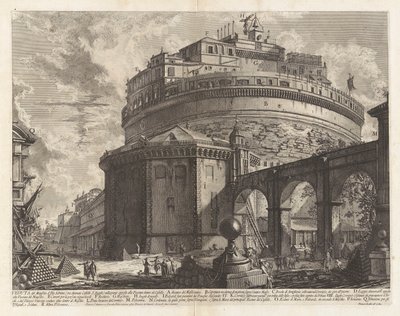 Udsigt over mausoleet d af Giovanni-Battista Piranesi