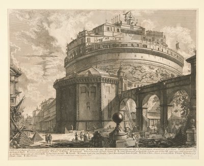 Udsigt over mausoleet d af Giovanni-Battista Piranesi