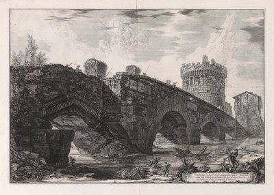Udsigt over Lugano-broen på l af Giovanni-Battista Piranesi