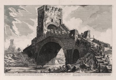 Veduta del Ponte Salario (Udsigt over Salario-broen), fra Vedute di Roma (Udsigt over Rom) af Giovanni Battista Piranesi