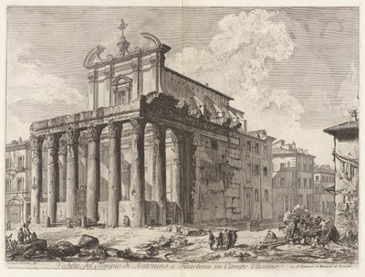 Veduta del Tempio di Antonino e Faustina i Campo Vaccino (Udsigt over Antoninus-templet og Faustina i Forum Romanum), fra Vedute di Roma (Udsigt over Rom) af Giovanni Battista Piranesi