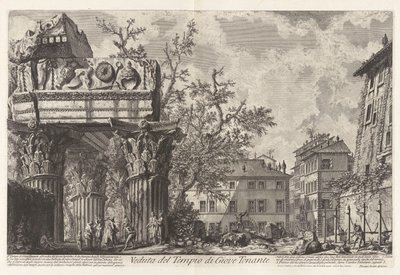 Veduta del Tempio di Giove Tonante (Udsigt over Jupiter Tonans-templet [Tordeneren Jupiter; faktisk Vespasians og Titus-templet]), fra Vedute di Roma (Udsigt over Rom) af Giovanni-Battista Piranesi