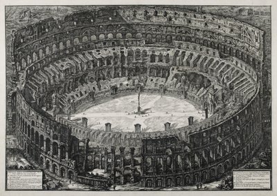 Udsigt over det flaviske amfiteater kendt som Colosseum af Giovanni Battista Piranesi