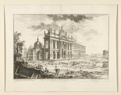 Udsigt over basilikaen S. Giovanni Laterano, fra udsigt over Rom af Giovanni-Battista Piranesi