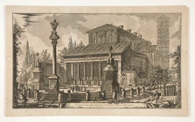 Udsigt over S. Lorenzo uden for murene, fra Vedute di Roma af Giovanni-Battista Piranesi