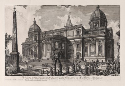 Udsigt over bagsidefacaden på basilikaen Santa Maria Maggiore, fra Vedute di Roma (Udsigter over Rom) af Giovanni Battista Piranesi