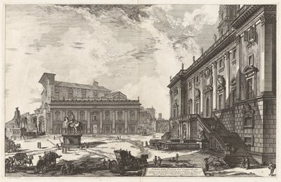 Udsigt over Piazza del Campidoglio, fra Vedute di Roma (Udsigt over Rom) af Giovanni-Battista Piranesi