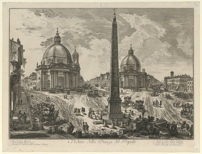 Udsigt over Piazza del Popolo af Giovanni Battista Piranesi