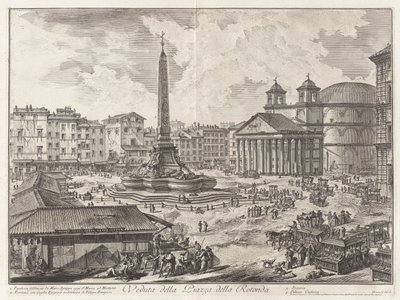 Veduta della Piazza della Rotunda (Udsigt over Piazza della Rotonda [med Pantheon i baggrunden]), fra Vedute di Roma (Udsigt over Rom) af Giovanni-Battista Piranesi