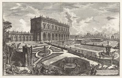 Udsigt over Hans Eminence kardinal Alessandro Albanis villa uden for Porta Salaria, fra Vedute di Roma (Udsigter over Rom) af Giovanni Battista Piranesi