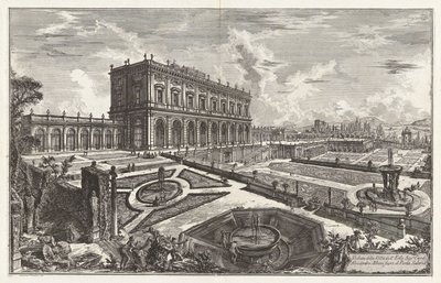Udsigt over Villa dell af Giovanni-Battista Piranesi