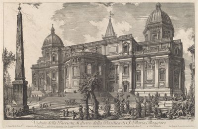 Udsigt over den bagerste facade af basilikaen S. Maria Maggiore af Giovanni Battista Piranesi