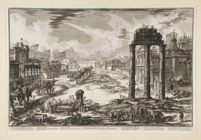 Udsigt over Campo Vaccino, fra Udsigt over Rom af Giovanni-Battista Piranesi