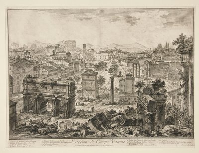 Udsigt over Campo Vaccino, fra Udsigt over Rom af Giovanni-Battista Piranesi