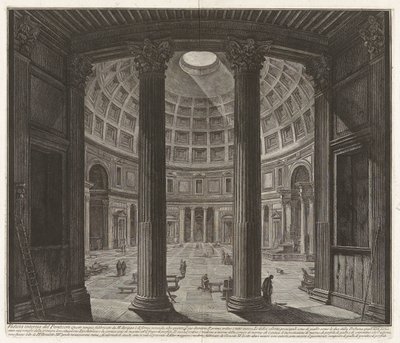 Indvendigt prospekt af Pantheon..., fra »Prospekter af Rom« af Giovanni Battista Piranesi