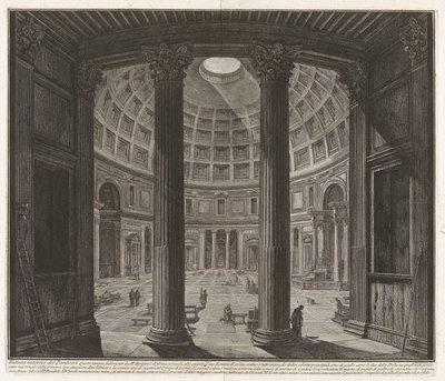 Indvendig udsigt af Pantheon af Giovanni Battista Piranesi