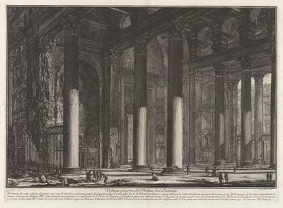 Indvendig udsigt over Pantheons Pronaos, fra Vedute di Roma (Udsigt over Rom) af Giovanni-Battista Piranesi
