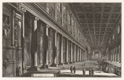 Indvendig udsigt over basilikaen Santa Maria Maggiore, fra Vedute di Roma (Udsigt over Rom) af Giovanni Battista Piranesi