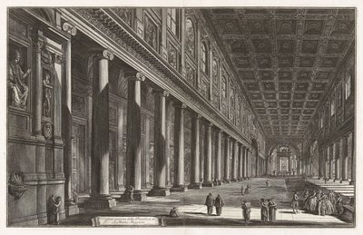 Indre udsigt over basilikaen Santa Maria Maggiore, fra Vedute di Roma (Udsigter over Rom) af Giovanni Battista Piranesi