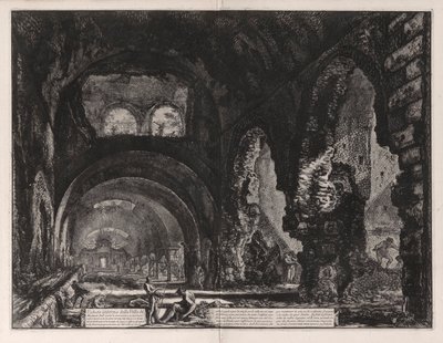 Indvendig udsigt over Villa of Maecenas af Giovanni-Battista Piranesi