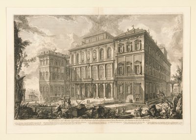 Udsigt over Palazzo dell af Giovanni-Battista Piranesi