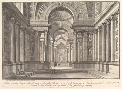 Vestibule af et gammelt tempel. . . Vestibule af det gamle tempel. . ., ca. 1743-50. af Giovanni Battista Piranesi