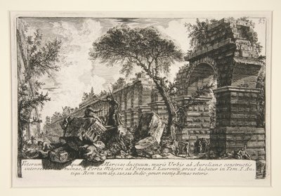 Gammel akvædukt af Acqua Marcia, fra Della Magnificenza ed Architettura de af Giovanni Battista Piranesi