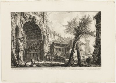 Udsigt over Titusbuen fra Vedute di Roma (Udsigt over Rom) af Giovanni Battista Piranesi