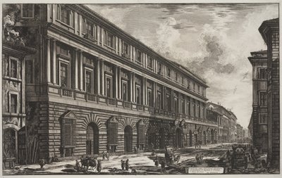 Udsigt over Palazzo Stopani designet af Raphael af Urbino (1483-1520), ca. 1760-78 (radering) af Giovanni Battista Piranesi