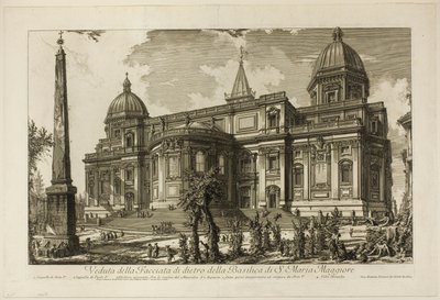 Udsigt over den bagerste indgang til basilikaen S. Maria Maggiore, fra udsigt over Rom af Giovanni Battista Piranesi