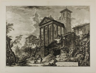 Udsigt over Hercules-templet ved Cori, ti miles væk fra Velletri, fra Views of Rome af Giovanni-Battista Piranesi
