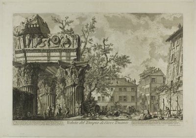 Udsigt over Jupiter Tonans-templet [Tordenmanden Jupiter], fra Udsigt over Rom af Giovanni Battista Piranesi
