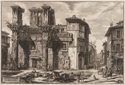 Udsigt over Rom: Forum of Nerva. af Giovanni Battista Piranesi