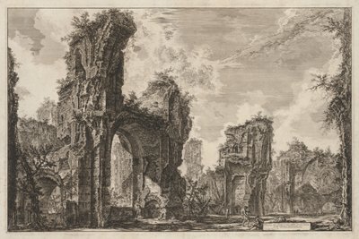 Udsigt over Rom: Ruinerne af Sisto eller begge dele af den store sal i Antoninian Baths af Giovanni Battista Piranesi