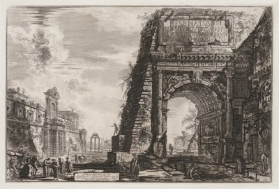 Udsigt over Rom: Buen eller Titus af Giovanni-Battista Piranesi