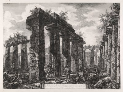Udsigt over resterne af Pronaos af af Giovanni Battista Piranesi