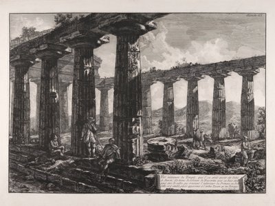 Indvendigt billede af templet, at af Giovanni-Battista Piranesi